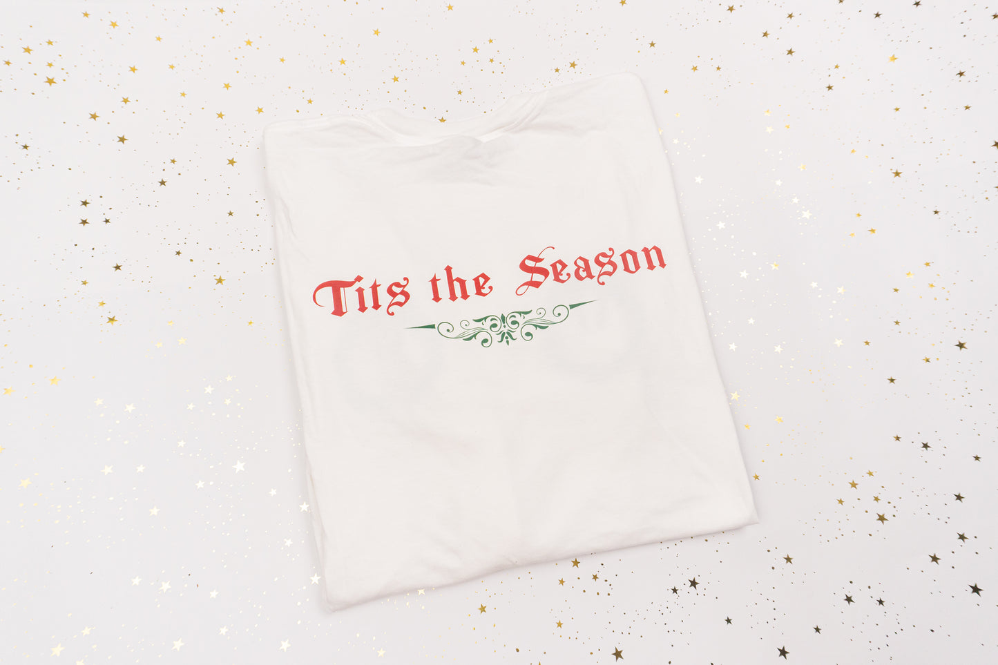 Tits the Season (Front & Back) - Tee (Vintage White, Long Sleeve)