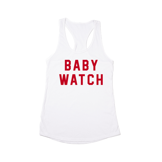 Baby Watch - Women's Racerback Tank Top (White)