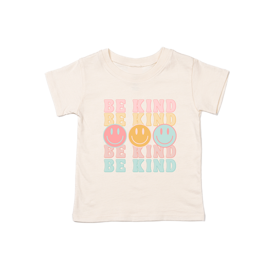 Be Kind Smilies - Kids Tee (Natural)