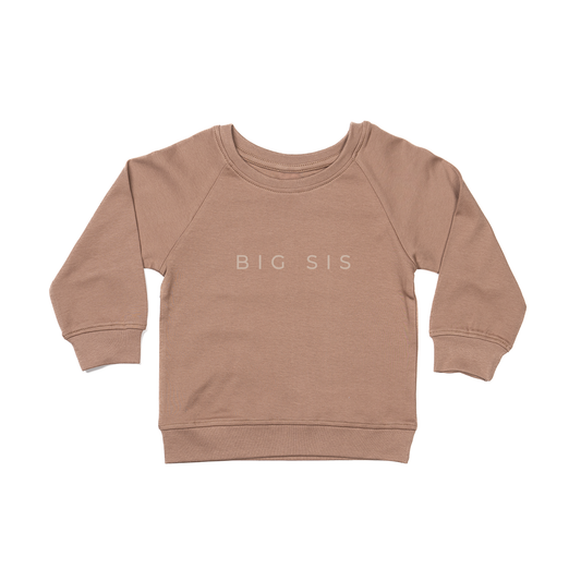 Big Sis (Tan Minimal) - Kids Pullover (Toffee)