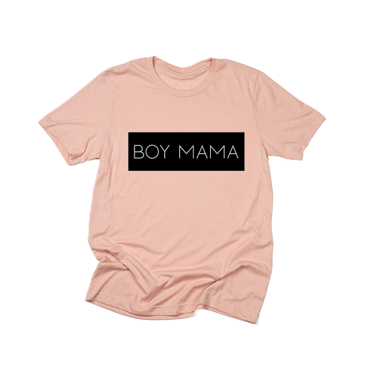 Boy Mama (Boxed Collection, Black Box/White Text) - Tee (Peach)
