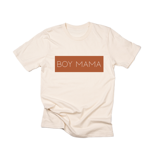 Boy Mama (Boxed Collection, Rust Box/White Text) - Tee (Natural)
