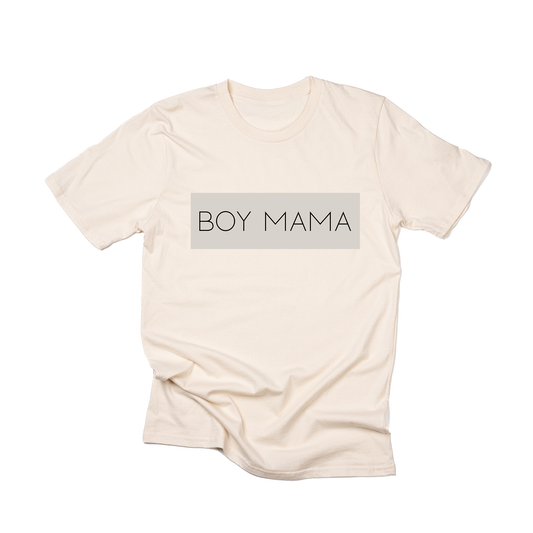 Boy Mama (Boxed Collection, Stone Box/Black Text) - Tee (Natural)