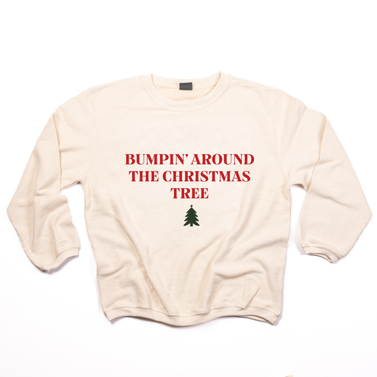 Bumpin' Around the Christmas Tree - Corded Sweatshirt (Ivory)