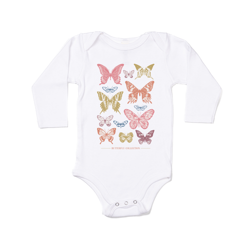 Butterfly Collection - Bodysuit (White, Long Sleeve)