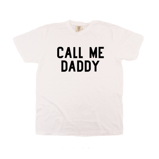 Call Me Daddy (Black) - Tee (Vintage White, Short Sleeve)