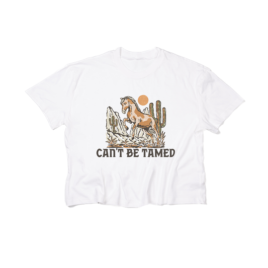 Can't Be Tamed - Cropped Tee (White)