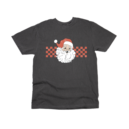 Checkered Santa Claus (Red) - Tee (Smoke)