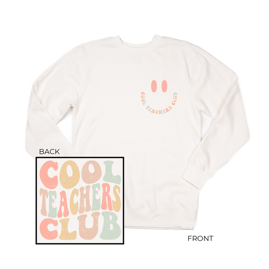 Cool Teachers Club (Pocket & Back) - Sweatshirt (Creme)