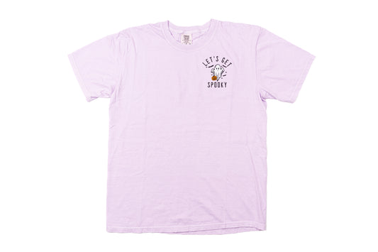 Let's Get Spooky - Embroidered Tee (Pale Purple)