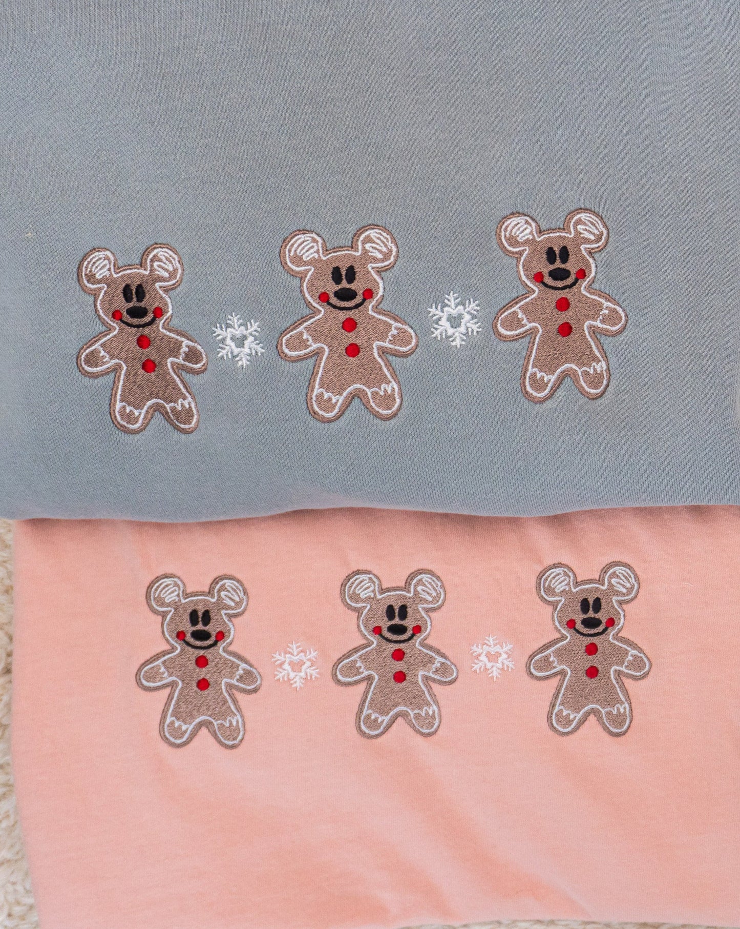 Magic Mouse Gingerbread Cookies - Embroidered Sweatshirt (Sea Salt)