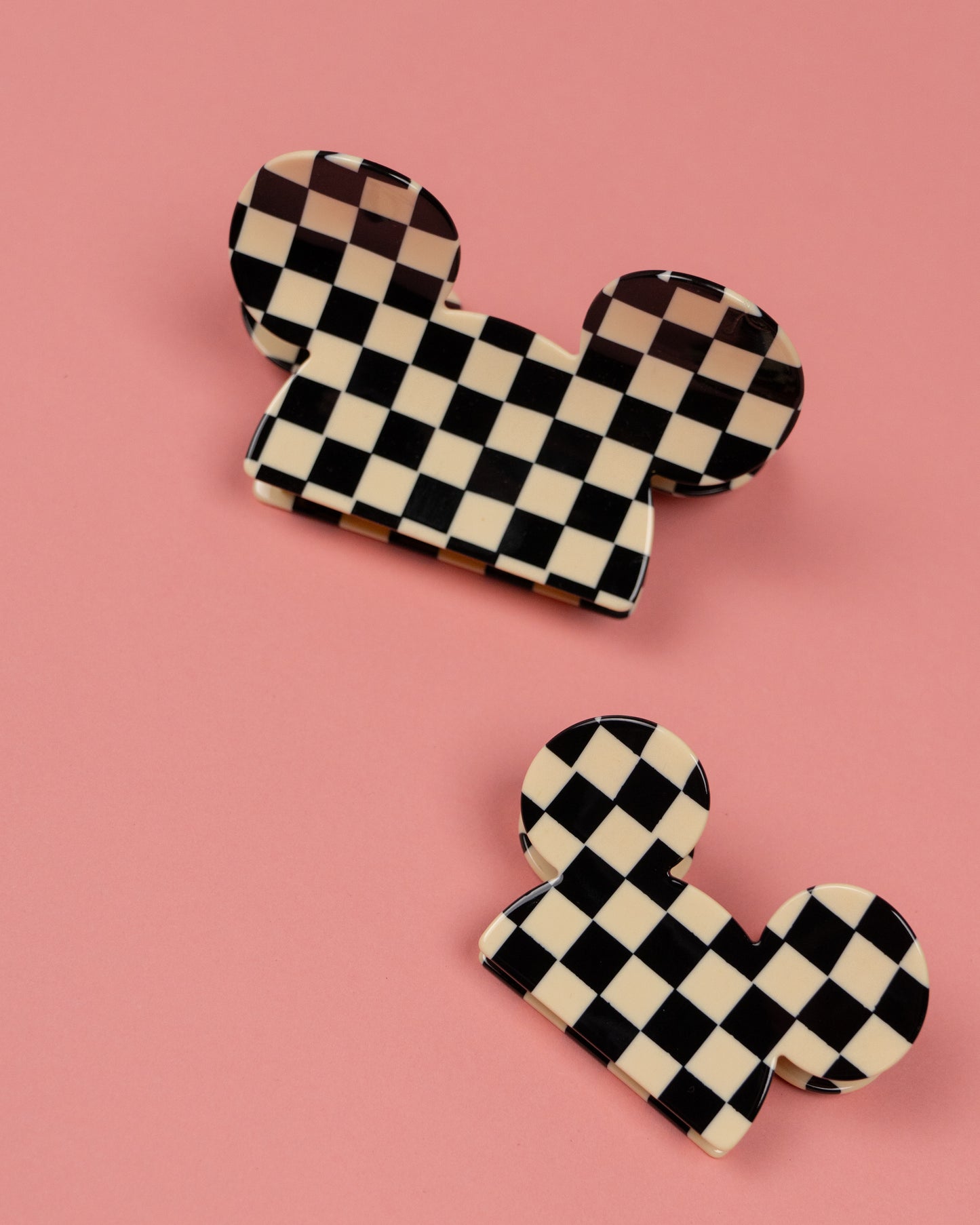 Checkered Magical Mouse Claw Clip