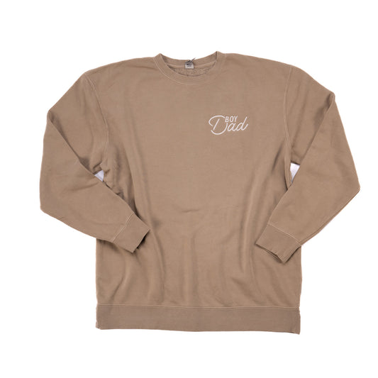 Boy Dad® (Ace, Pocket) - Embroidered Sweatshirt (Tan)