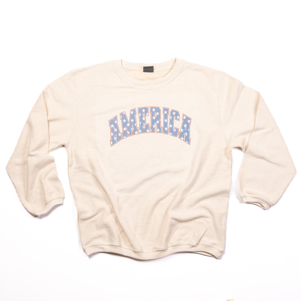 America (Stars) - Corded Sweatshirt (Ivory)