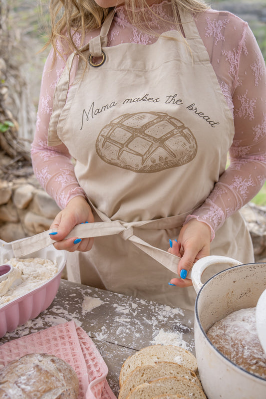 Mama Makes the Bread - Apron (Natural)