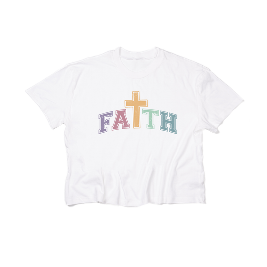 Faith - Cropped Tee (White)