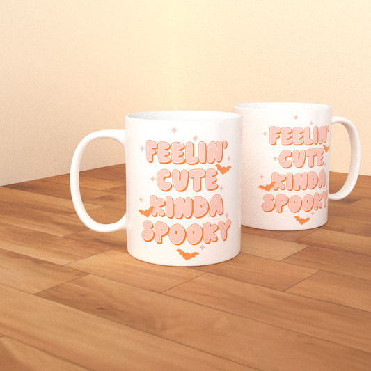 Feelin' Cute Kinda Spooky - Coffee Mug (White)