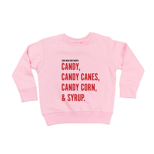 Four Main Food Groups - Kids Sweatshirt (Pink)