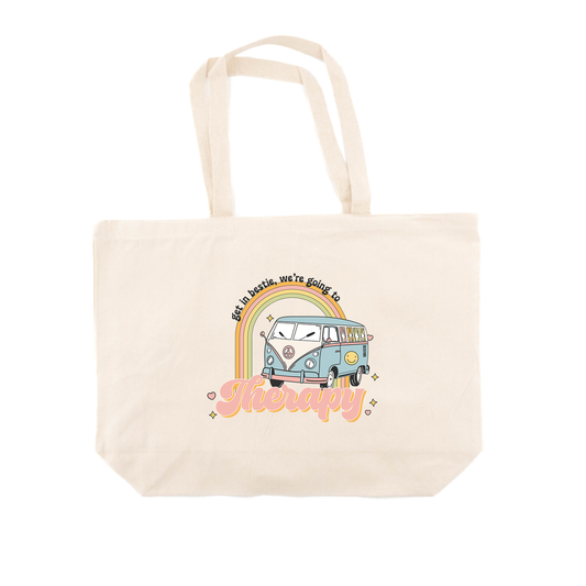 Get In Bestie, We're going to Therapy - Tote (Natural)