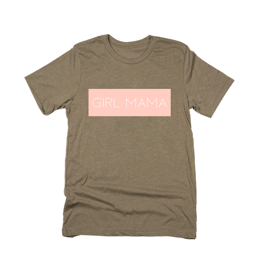 Girl Mama (Boxed Collection, Ballerina Pink Box/White Text) - Tee (Olive)