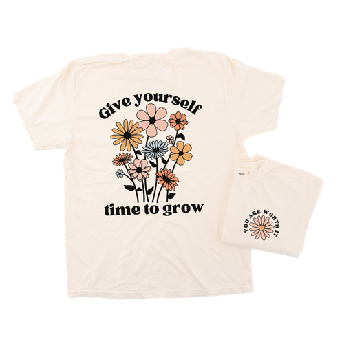 Give Yourself Time To Grow (Pocket & Back) - Tee (Vintage Natural)