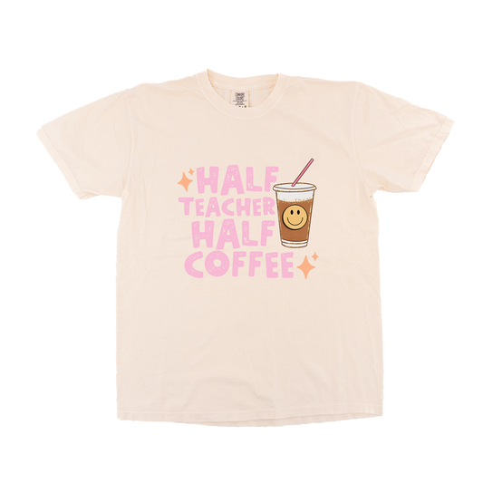 Half Teacher Half Coffee - Tee (Vintage Natural, Short Sleeve)