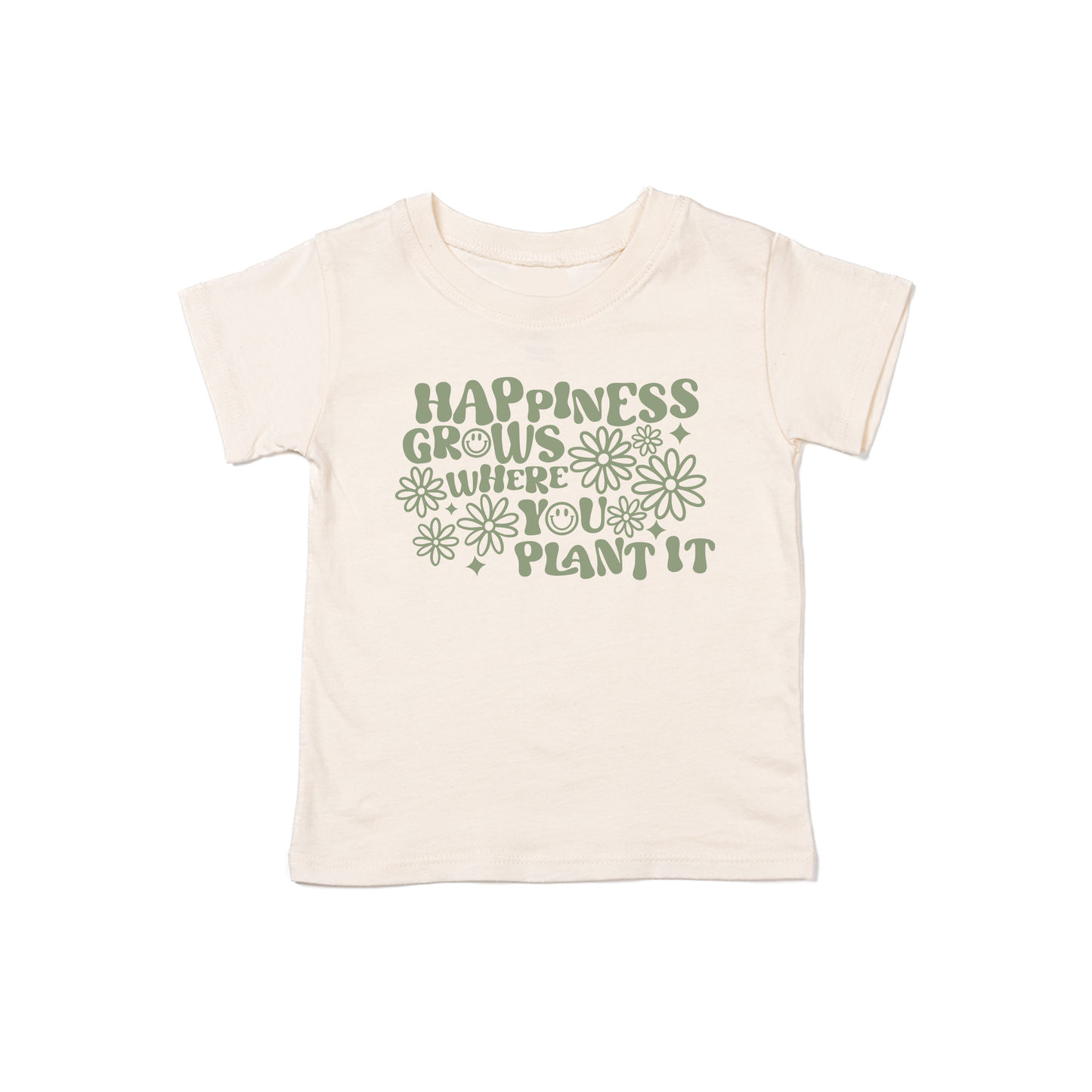 Happiness Grows Where You Plant It - Kids Tee (Natural)