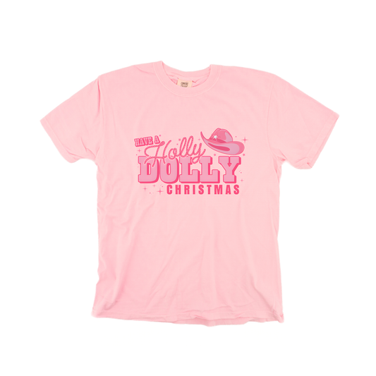 Holly Dolly Christmas - Tee (Pale Pink)