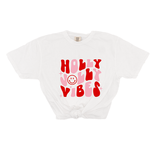 Holly Jolly Vibes - Tee (Vintage White, Short Sleeve)