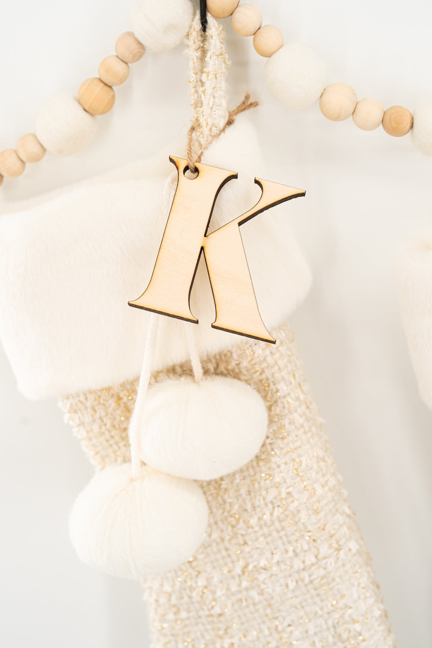Letter - Wooden Stocking Tag
