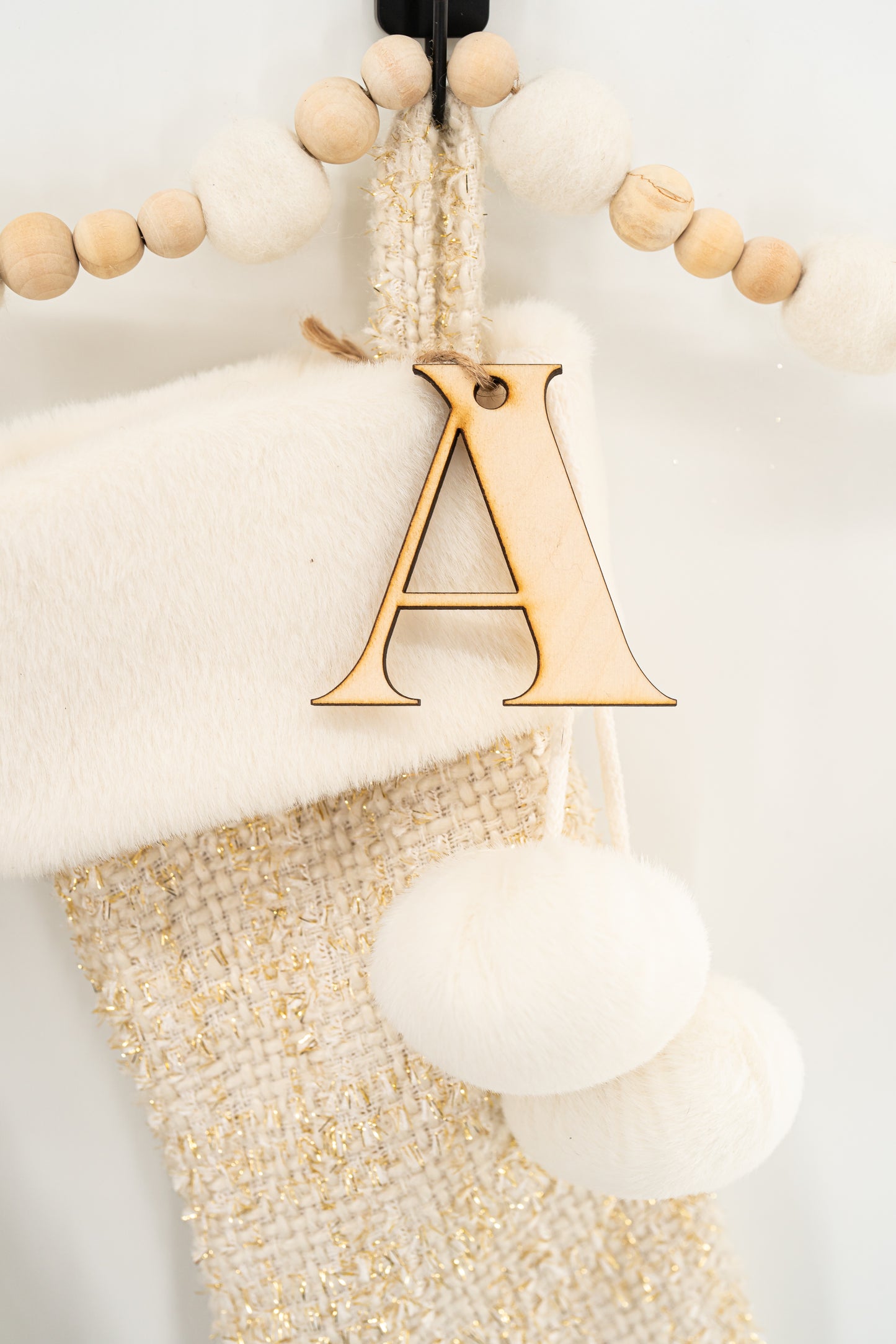 Letter - Wooden Stocking Tag