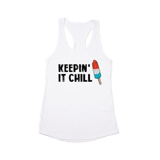 Keepin' it chill - Women's Racerback Tank Top (White)