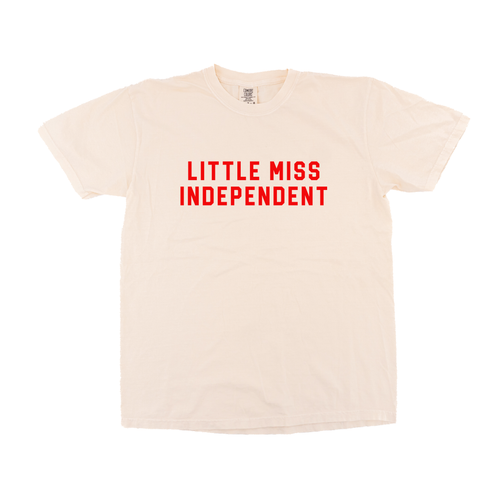 Little Miss Independent (Red) - Tee (Vintage Natural, Short Sleeve)