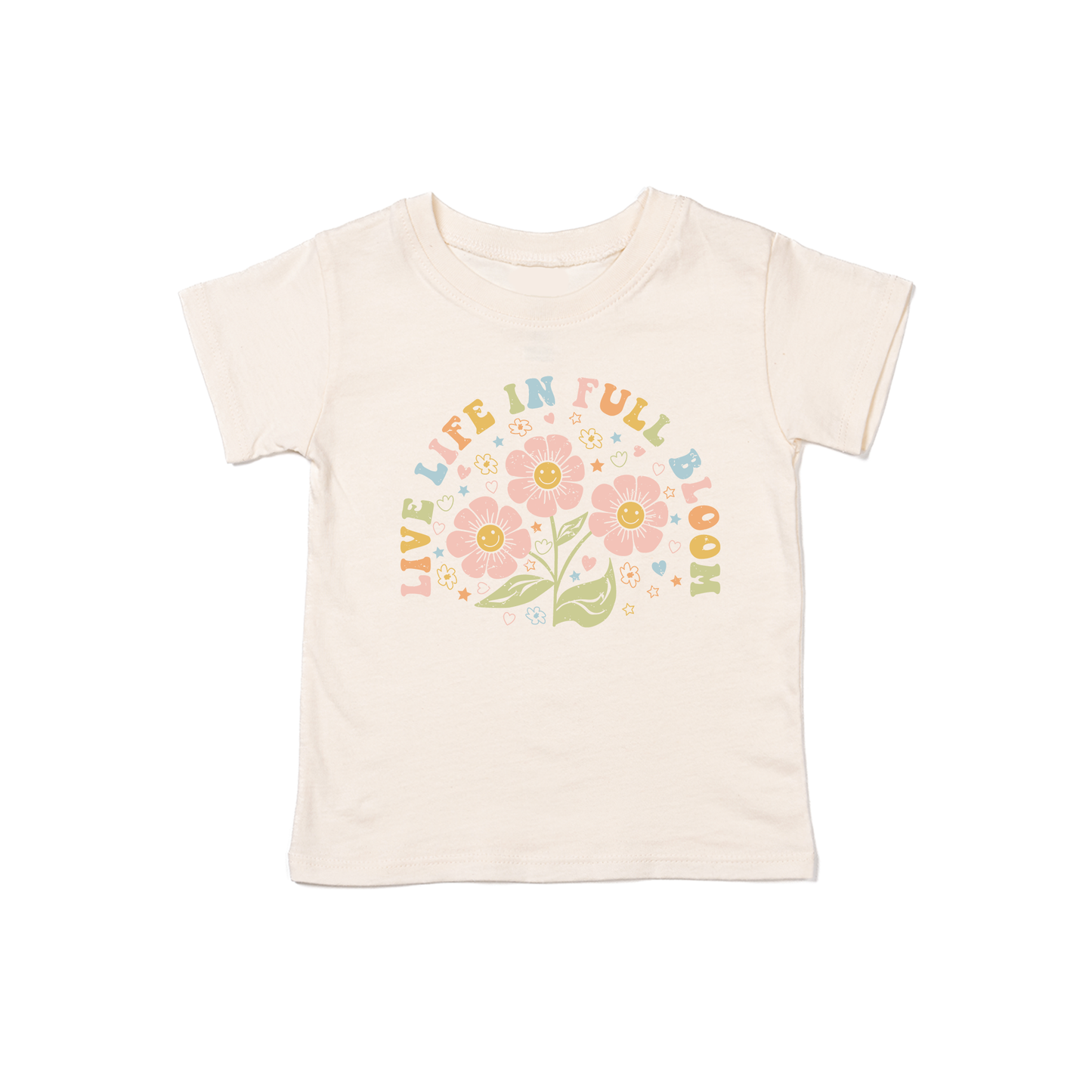 Live Life in Full Bloom - Kids Tee (Natural)