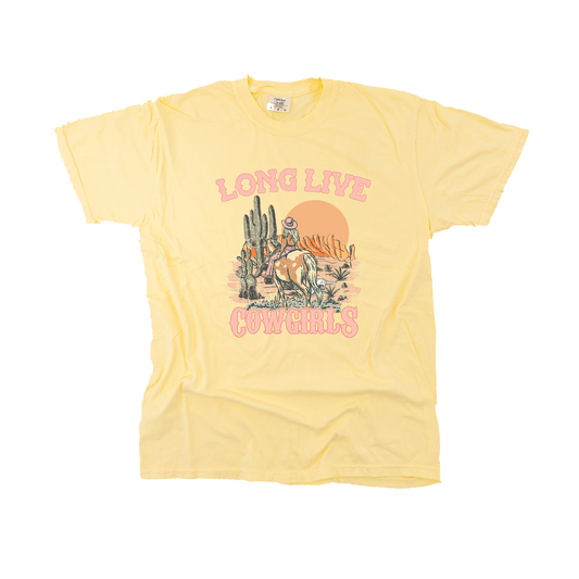 Long Live Cowgirls (Scenic) - Tee (Pale Yellow)