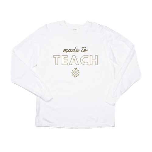 Made to Teach - Tee (Vintage White, Long Sleeve)