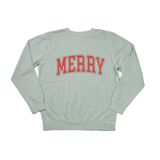 Merry Varsity (Red) - Sweatshirt (Sea Salt)
