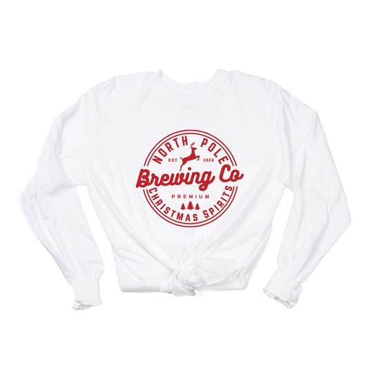 North Pole Brewing Co. (Red) - Tee (Vintage White, Long Sleeve)