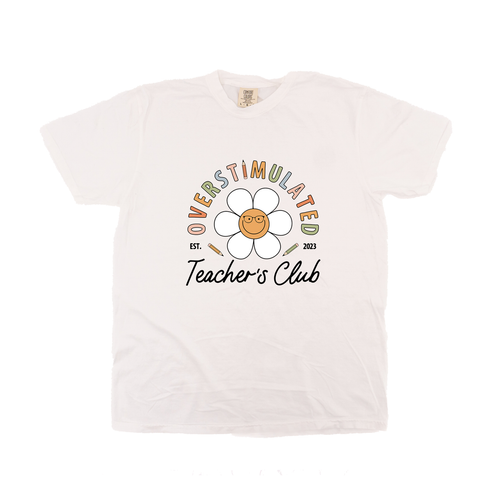 Overstimulated Teachers Club - Tee (Vintage White, Short Sleeve)