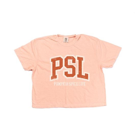 PSL Pumpkin Spice Life - Cropped Tee (Peach)