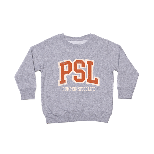 PSL Pumpkin Spice Life - Kids Sweatshirt (Heather Gray)