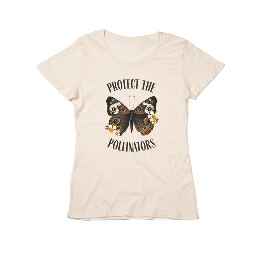 Protect the Pollinators (Across Front) - Women's Fitted Tee (Natural)