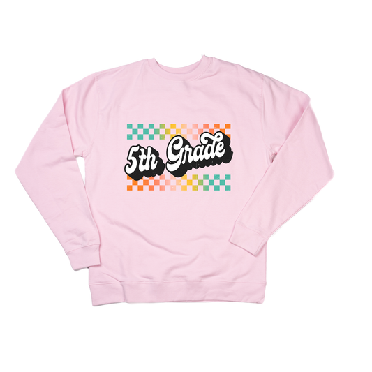 Retro Checkered Pick your Grade - Sweatshirt (Light Pink)