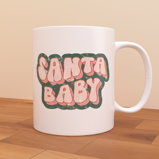 Santa Baby Vintage - Coffee Mug (White)