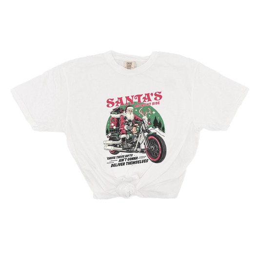 Santa's Midnight Ride - Tee (Vintage White, Short Sleeve)