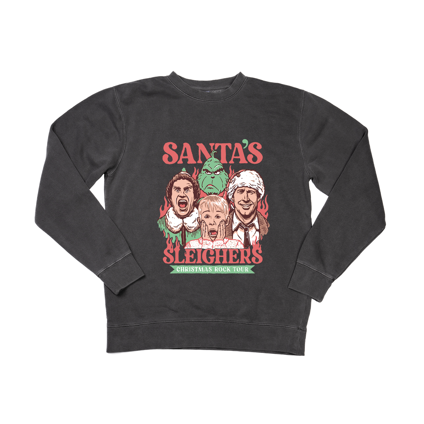 Santa's Sleighers (Graphic) - Sweatshirt (Charcoal)