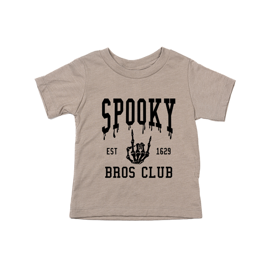 Spooky Bros Club (Black) - Kids Tee (Pale Moss)
