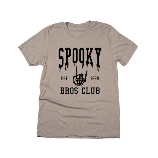 Spooky Bros Club (Black) - Tee (Pale Moss)