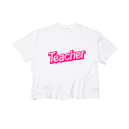 Teacher (Basic) - Cropped Tee (White)
