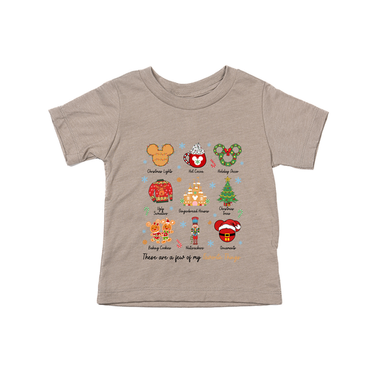These Are A Few of My Favorite Things (Christmas Magic Mouse) - Kids Tee (Pale Moss)